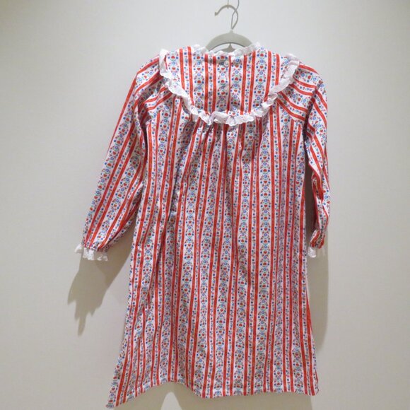 LANZ OF SALZBURG Tyrolean Cotton Flannel Floral Heart Nightgown Dress Prairie - Picture 12 of 14